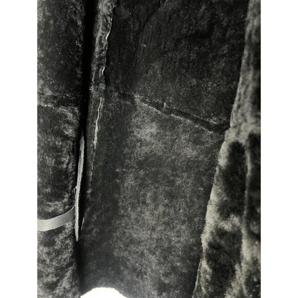 Sickafus Pat Garrett Kelvin Napa Black Shearling Sheepskin Button Coat Jacket 50 - Picture 5 of 9